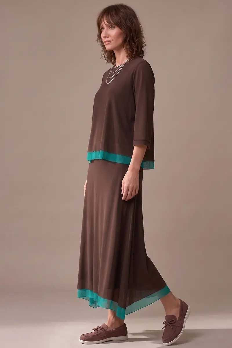 Conjunto de tule blusa ampla e saia / 002CJOTES - Imagem 3