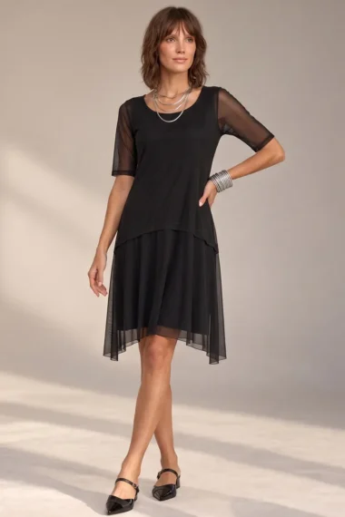 Vestido de tule evasê /351PTO