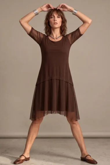 Alternative view of Vestido de tule evasê /351TRO