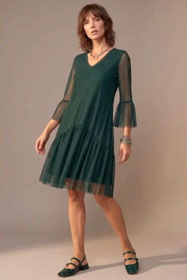 Vestido estilo boho detalhe franzido /441MAT