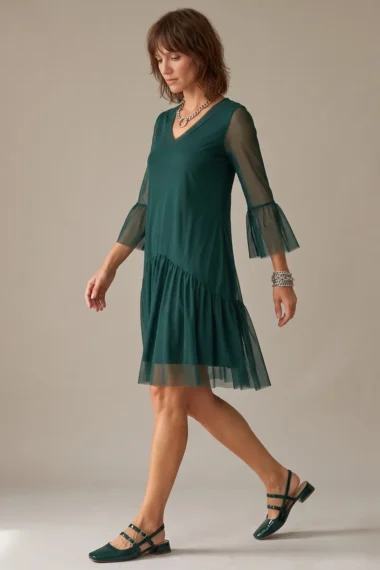 Alternative view of Vestido estilo boho detalhe franzido /441MAT