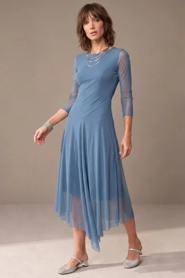 Vestido decote canoa assimétrico /560AES