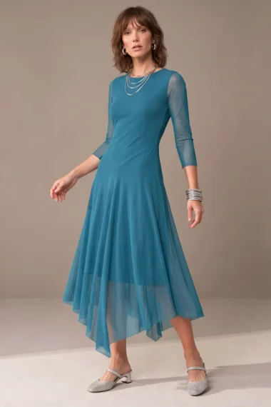 Vestido decote canoa assimétrico /560PET